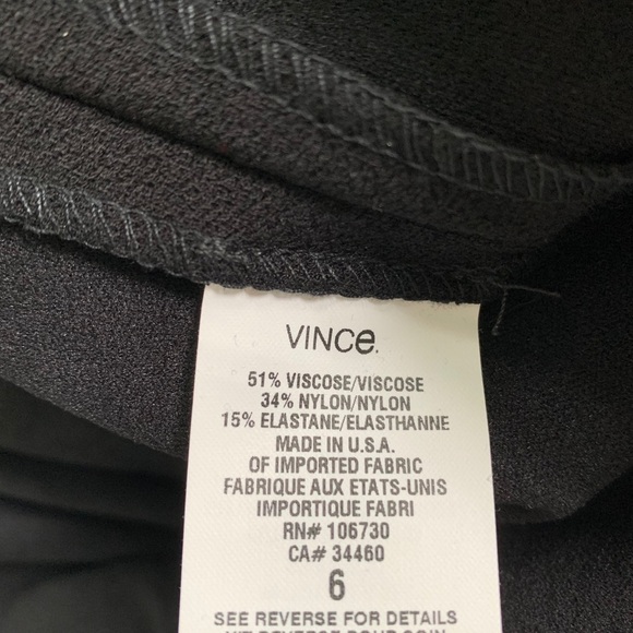 NWT Vince v-neck dress in black 6 - Picture 4 of 4